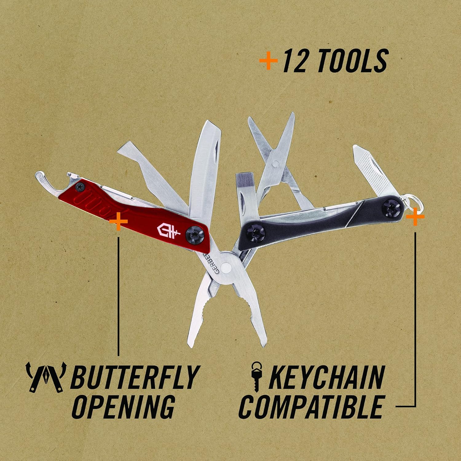 Gerber Dime keychain tool on keys
